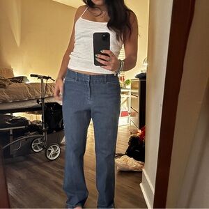 Low rise denim jeans